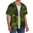 thumbnail image 4 of Sigee Tropical Palm Leaves Fern Leaf Print Men's Shirts Casual Button Down Short Sleeve Summer Beach Shirt Hawaiian Vacation Shirts Tee Shirt-Small, 4 of 7