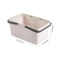 thumbnail image 3 of Bath Storage Basket, Plastic Portable Toiletry Organizer, Ventilated Drainage Design With Handles, Versatile For Kitchen Bathroom Picnic, Space-Saving, 3 of 7