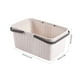 thumbnail image 3 of Cesta portátil de plástico para artículos de aseo con orificios de desagüe • Organizador blanco para almacenamiento en el baño • Soporte para baño de 11,22x7,08x5,31 pulgadas, 3 of 7
