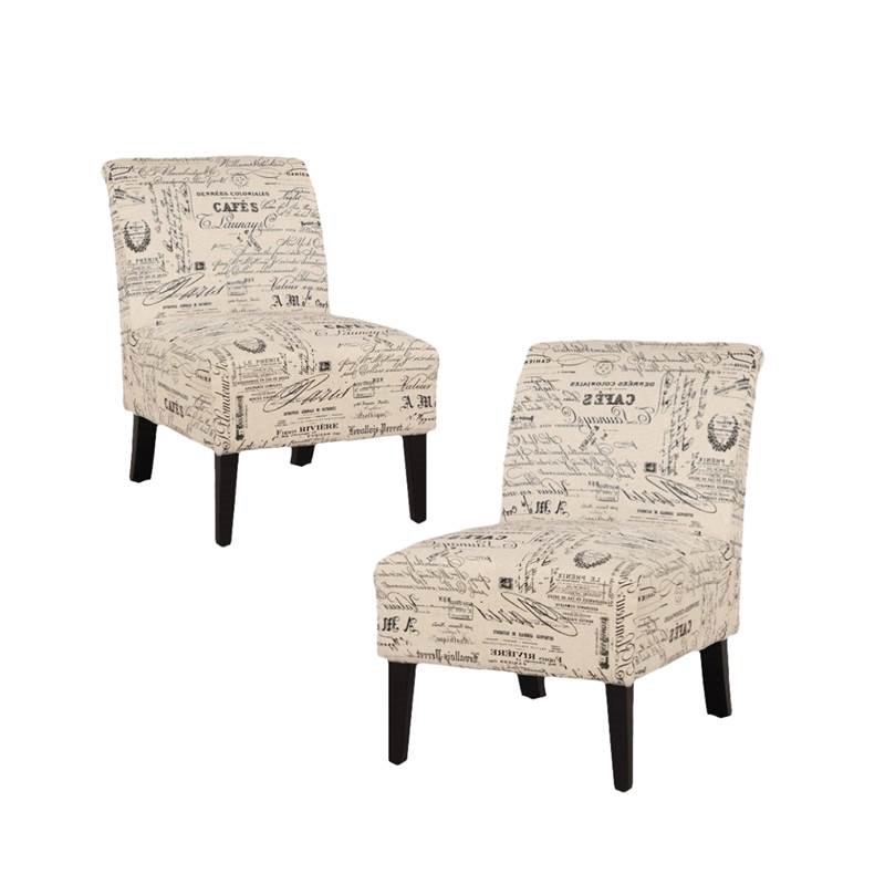 Set of 2 Accent Chairs in Script Walmart Canada