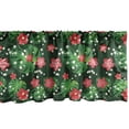 thumbnail image 1 of Monstera Window Valance Pack of 2, Exotic Blossoms Flowers and Leaves in Tropical Nature Tones Illustration, Rod Pocket Curtain Valances Kitchen Bedroom, 2 Sizes, Green and Coral, by Ambesonne, 1 of 1