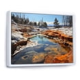 thumbnail image 2 of Designart "Wonder Pastoral Geyser Geothermal painting" Landscapes Floater Framed Wall Decor, 2 of 7