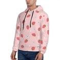 thumbnail image 3 of Goofa Floral Strawberr for Men's Hooded Sweatshirt - Lightweight Pullover Hoodie with Kangaroo Pocket, Perfect for Everyday Wear-XX-Large, 3 of 7