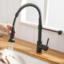 Kitchen Faucet with Pull Down Sprayer, Single Handle Kitchen Sink Faucet Black