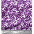 thumbnail image 1 of Soimoi Purple Silk Fabric Leopard & Wild Animal Skin Print Sewing Fabric BTY 42 Inch Wide, 1 of 3