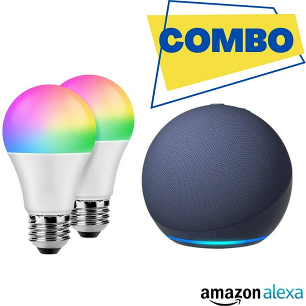 Altavoces Inteligentes 5ta Generacin Todos Los Modelos De Alexa Combo  Bocina Amazon Alexa Echo Dot 5ta Generacion (Azul) Focos