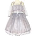 thumbnail image 1 of Robe de Fille Fleur Ceinture de Perles Concours Mariage Fête 10 Ans, 1 of 7