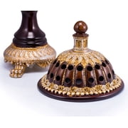 AM Lux Globe Incense Burner - Traditional Cone Bakhoor & Incense Holder, Brown, 1 Count, 1 Pack