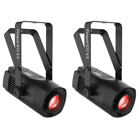 (2) Chauvet DJ PINSPOT  Q1Z ILS 20 Watt RGBW LED DMX Compact Pin Spot Lights