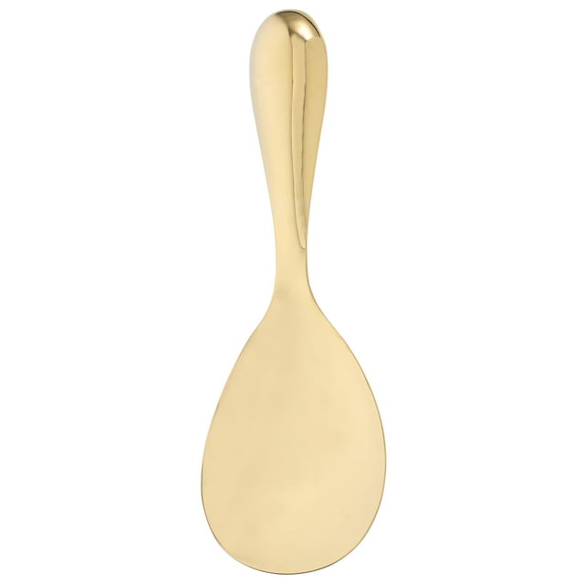 Cuchara para servir arroz de acero inoxidable, acabado de espejo de alto brillo, cucharón de sopa, cuchara de café, cuchara de postre, cuchara de fideos para ensalada, arroz, dorado