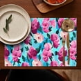 thumbnail image 5 of Pioneer Flower Floral Print Pattern Summer Placemats Table Placemats Set Of 4-Linen Kitchen Washable Placemats Table Mats 12x18 Inch Non-Slip Heat Resistant, 5 of 5
