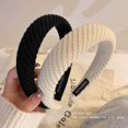 thumbnail image 4 of Aro para el pelo de lana a rayas de punto, nuevo, Sweet Hundred Hoop, negro, 4 of 4