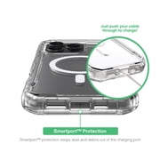 onn MagSafe Compatible Rugged Phone Case for iPhone 16 Pro - Clear