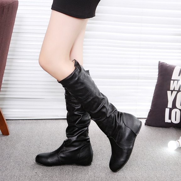 DECORNIJIA Fashion Boots Black Pu 1 Pair Size 40