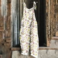 thumbnail image 2 of JURANMO Happy Easter Day Women's Jumpsuits Summer Cotton Linen Casual Sleeveless Rompers & Overalls Loose Fit Spaghetti Strap Wide Leg One Piece Pants Multicolor XXXL Daily Sales, 2 of 6