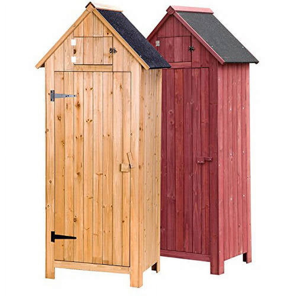 Merax Arrow Shed Wooden Garden Shed Wooden Lockers with Fir Wood Single Door, Pink