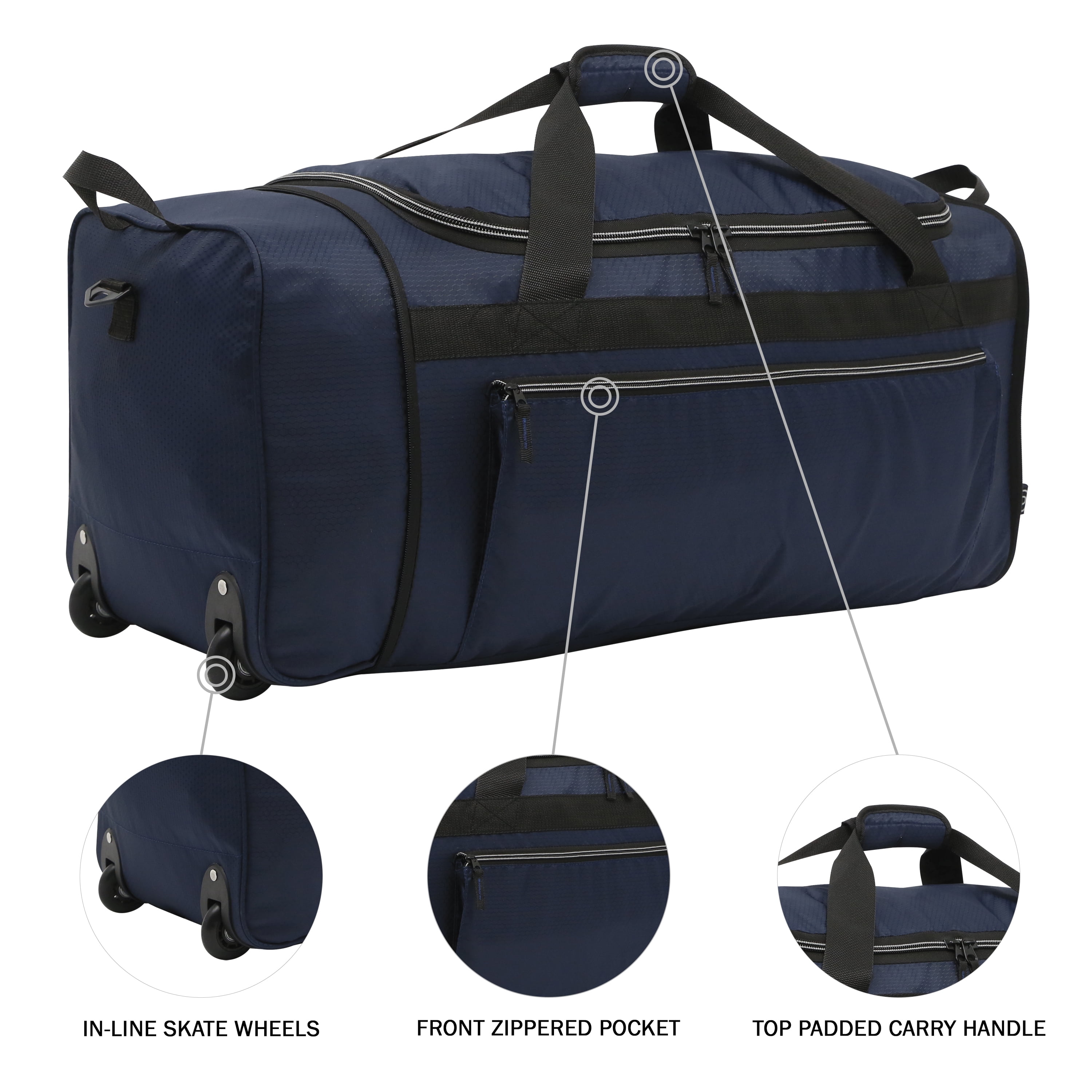 Buy Protege 28 Rolling Collapsible Duffel Bag, Navy Blue Online at
