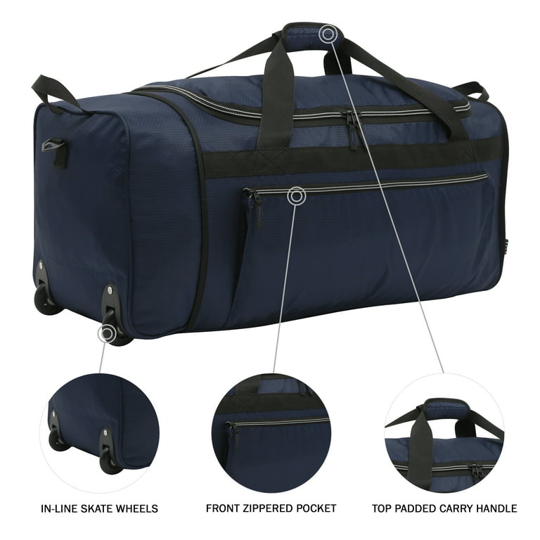 Travelers Club 32-inch Collapsible Expandble Travel Rolling Duffel Bag