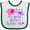 White and Green, variant on Inktastic My Great Grandma Loves Me Cute Elephants Boys or Girls Baby Bib