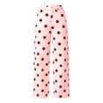 thumbnail image 6 of Guieoi High Rise Jeans for Women Polka-Dot Extra-Long Floor-Sweeping Stretchy Denim Pants with Pockets Trousers Clothing Pink S, 6 of 7