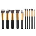thumbnail image 1 of Set de 10 pinceles para base de maquillaje, adecuado para todo tipo de pieles, entre los utensilios de belleza., 1 of 2