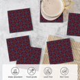 thumbnail image 5 of XMXY Drink Coasters with Holder for Coffee Table, Colorful Abstract Flat Geometric Absorbent Ceramic Cups Coaster Sets 6 Pack, 4 Inches Square, 5 of 9