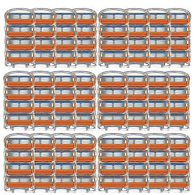 48pcs 5 Layers Shaver Blades Compatible Cartridges Men Care For Gillette Fusion Razor 1-12PACK