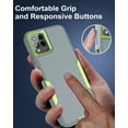 thumbnail image 5 of Revvl 6 Pro Case, Revvl 6X Pro Case, with Glass Screen Protector, Dust-Proof Port Cover, Full Body Rubber Protection Phone Case for T-Mobile Revvl 6/6x Pro 5G, Green/Grey, 5 of 16