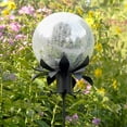 thumbnail image 3 of Achla Designs 10 Inch Gazing Glass Globe Sphere Garden Ornament, Silver, 3 of 5