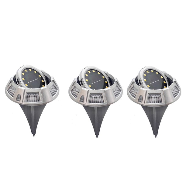 Luces Solares De Tierra Con Batería De 500Mah Ip44 Luces Enterradas Alimentadas Por Energía Solar Impermeables Para Entrada De Jardín Y Patio 3 Uds sonducket HA016779-00