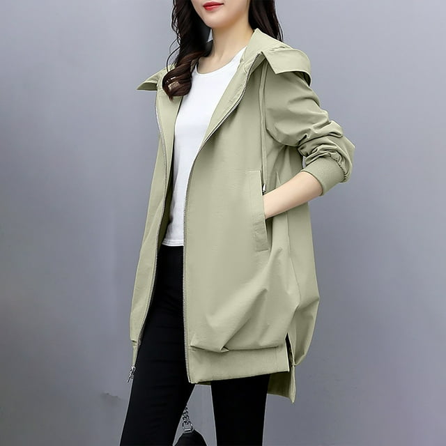 Amzcrzy Vestes pour Femmes Nouvelle Mode Décontractée pour Femmes dans le Long Manteau Mince Manteau Décontracté au Tempérament Hauts à Manches Longues pour Femmes Veste pour Femmes Vêtements pour Femmes Hauts pour Femmes