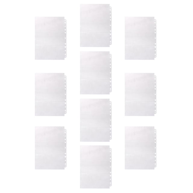 10 Pcs 9 Pocket Photo Album Vertical Transparent Scrub Insert Picture Album Train Tickets Coin Holders