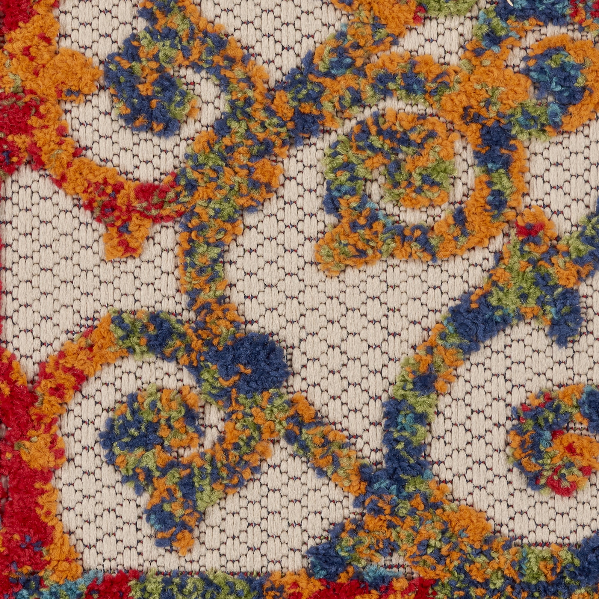 Nourison Aloha Indoor/Outdoor Transitional French Country Multicolor 2' x 6' Area Rug, (6' Runner)