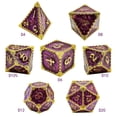 thumbnail image 4 of 7 piezas de dados poliédricos, accesorios de múltiples caras, de dados, accesorios, s familiares, suministros para fiestas, dados Púrpura Dorado Macarena dados poliédricos, 4 of 5