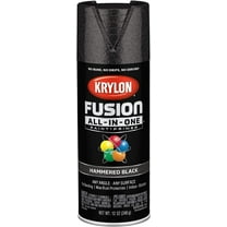 Krylon K02782007 Fusion All-in-One Spray Paint for Indoor/Outdoor Use, Hammered Black, 6-Pack