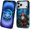 Colored Glass Christmas Santa Claus, variant on Magnetic Phone Case for iPhone 17, Compatible with MagSafe, Durable 2 Layers Full Covered Shockproof Protective Cover-Lemon Flower Collage