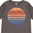thumbnail image 4 of Inktastic Lake Vibes Distressed Retro Sunset Boys or Girls Long Sleeve Toddler T-Shirt, 4 of 5
