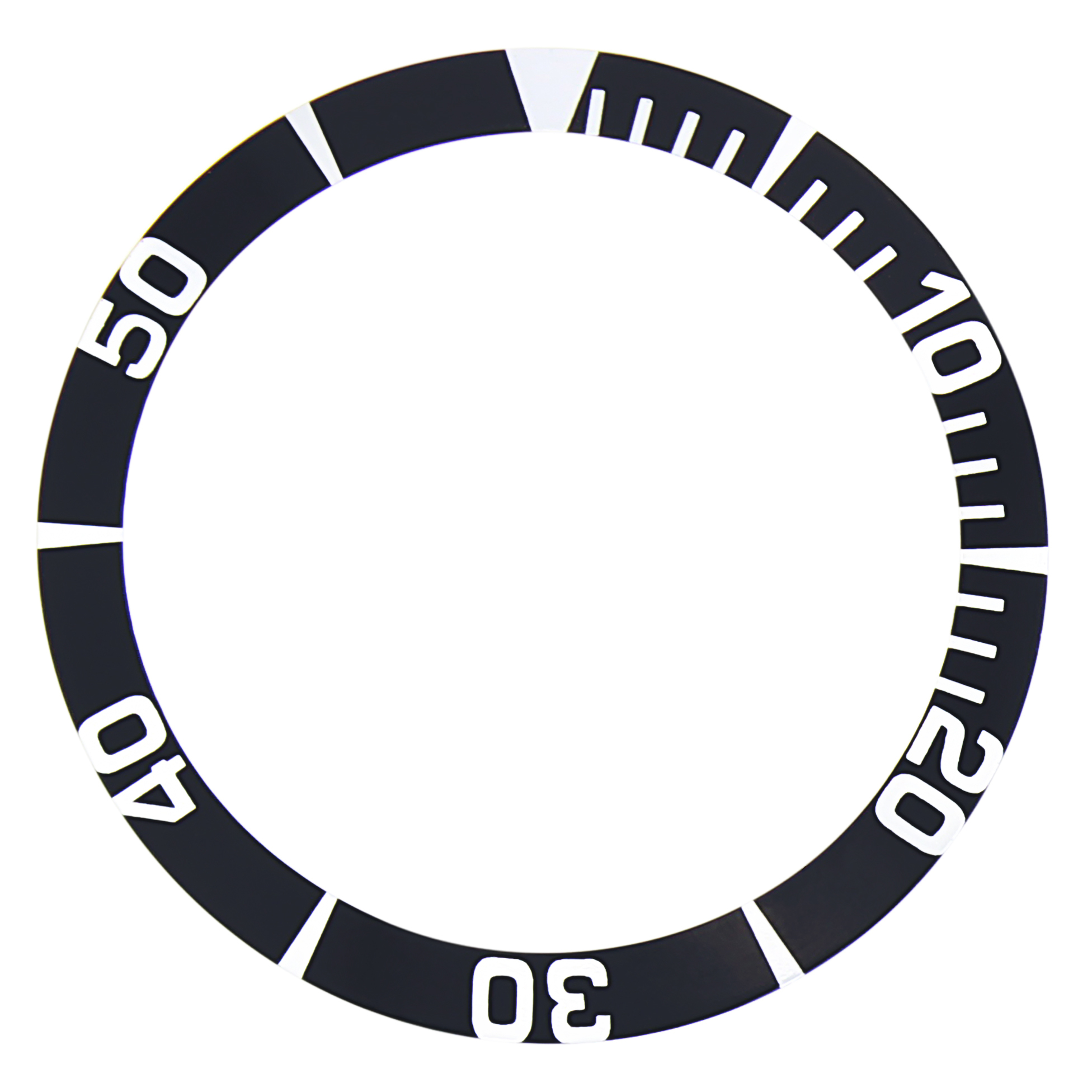REPLACEMENT BEZEL INSERT BLACK FOR WATCH 38.60MM X 31.40MM