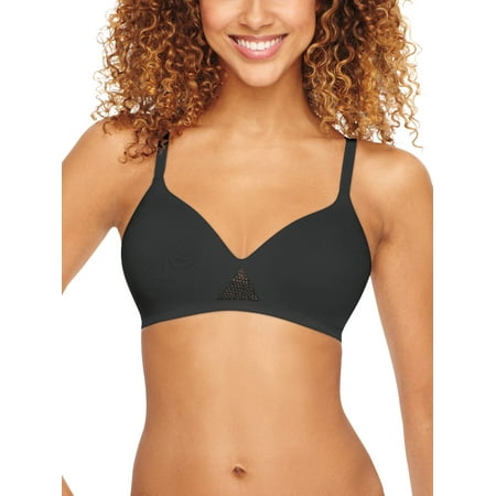 

Hanes Women s Oh So Light Foam ComfortFlex Fit Wirefree Bra Black/Nude L