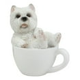 thumbnail image 3 of Realistic Mini Adorable West Highland White Terrier Dog Teacup Statue 3"H Westie, 3 of 7