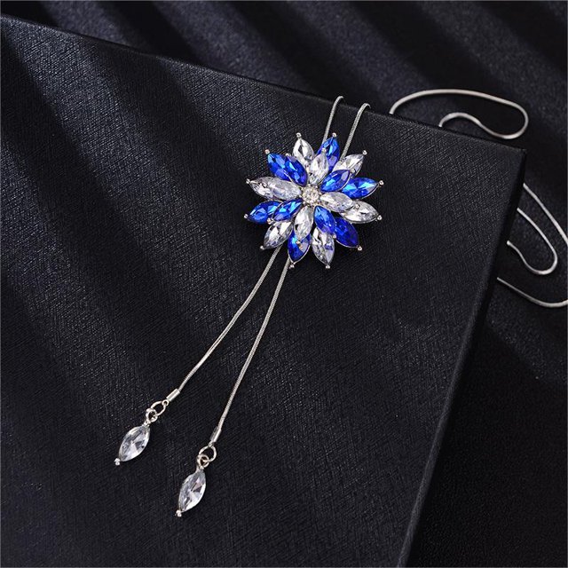 Cadena de suéter de otoño e invierno para mujer, completa con collar de perlas largo, joyería, borla, colgante, accesorios