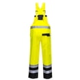 thumbnail image 2 of Portwest S488 Men's Hi Vis Bib and Brace Work Overalls - Waterproof Breathable Contrast Rain Dungarees Yellow/Black, X-Large, 2 of 6