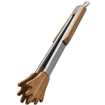 Wooden Kitchen Tongs Palm Clamp Cooking Tongs, Non-Stick High Temperature , Stainless Steel Steak Clamp