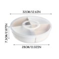 thumbnail image 3 of TIMIFIS Creative Plate Box Compartment with Lid Snack Box Plastic Box Fruit Kitchen Gadgets, 3 of 8