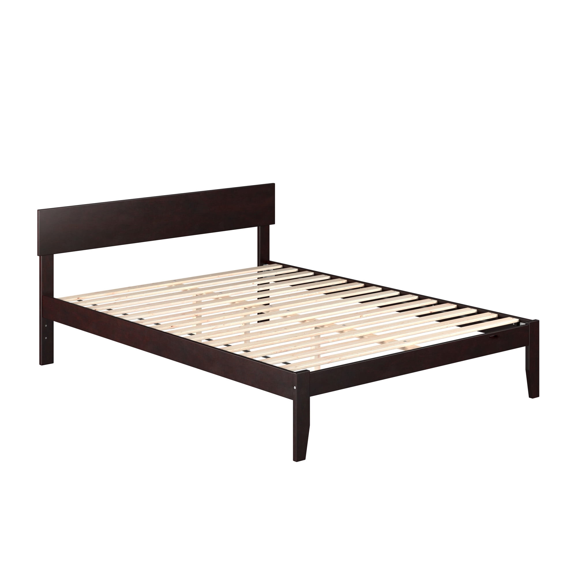 AFI Boston 14" Queen Wood Platform Bed Frame with Modern Headboard, Espresso