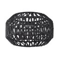thumbnail image 1 of Pantalla de lámpara tejida con cuerda de papel, estilo boho retro vintage, lámpara de techo decorativa Negro, 1 of 9
