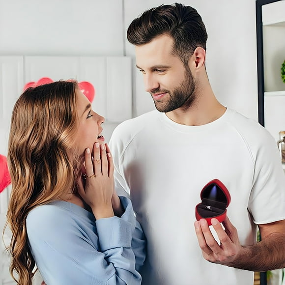 TACILIP Heart-shaped Jewelry Box Jewelry Packaging Storage Box with Gift Box Valentine's Day Gift, Gifts for Men