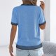 thumbnail image 5 of RKSTN T Shirts for Women Oversized Crewneck Short Sleeve Shirts Womens Casual Solid Plus Size Round Neck Loose Fits Comfy Tee Shirt with Chest Pocket Summer Clothes, 5 of 9