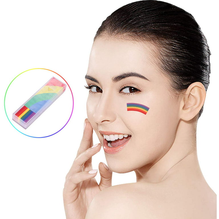 Rainbow Face Paint Water Activated Professional Rainbow Face Paint Kit  Washable Rainbow Face Painting Beginners Safe Non-Toxic Rainbow Face Body  Paint