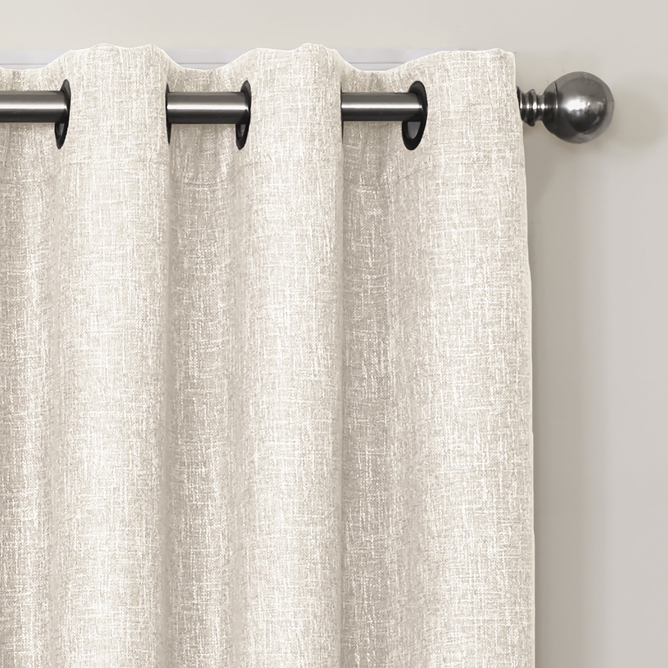 Quinn Blackout Single Curtain Lined Grommet Panel, 50" x 84", Beige